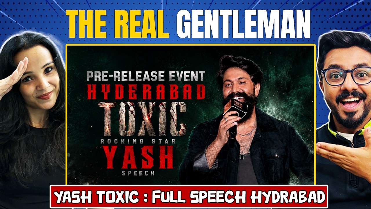 Rocking Star Yash&rsquo;s EPIC Speech at TOXIC 🔥 Pre-Release Event Reaction | Kiara Advani | Hydrabad