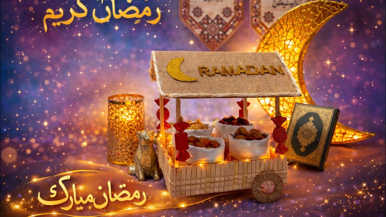 ديكور رمضاني بملاقط الغسيل  #اكسبلور #زينة_رمضان