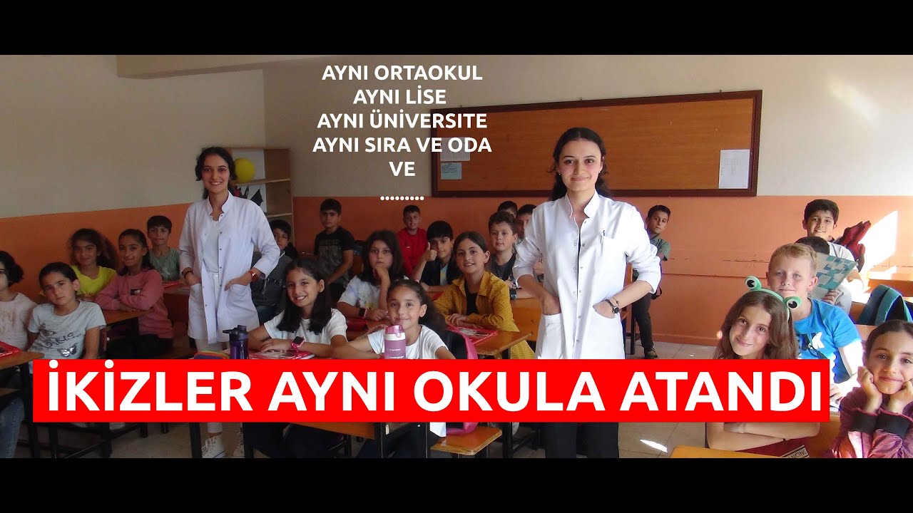Eğitim hayatları boyunca ayrılmayan ikizler aynı okula atandı