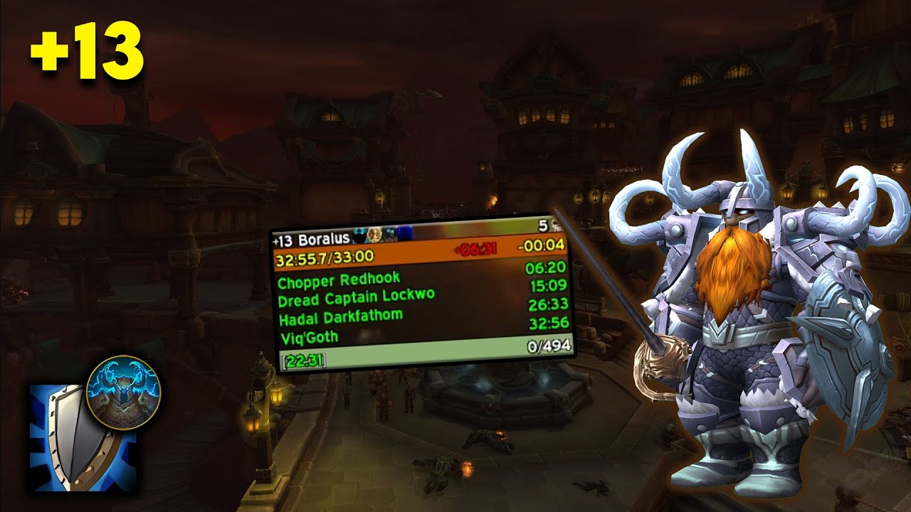 +13 Siege of Boralus | Prot Warrior PoV | The War Within WOW