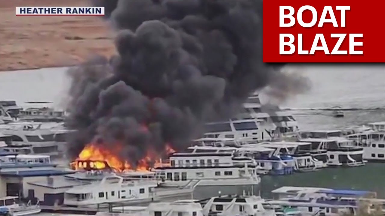 Boats catch fire at Lake Powell