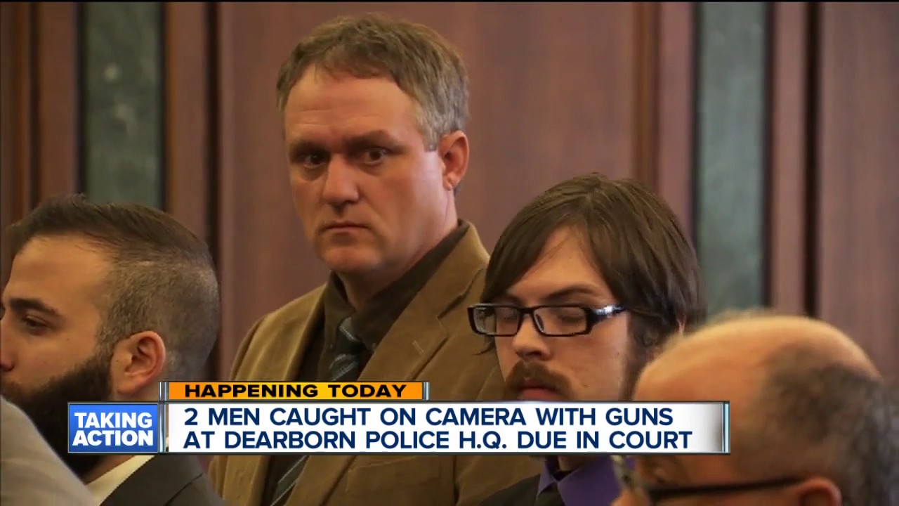 2 men caught on camera with guns at Dearborn police headquarters due in court