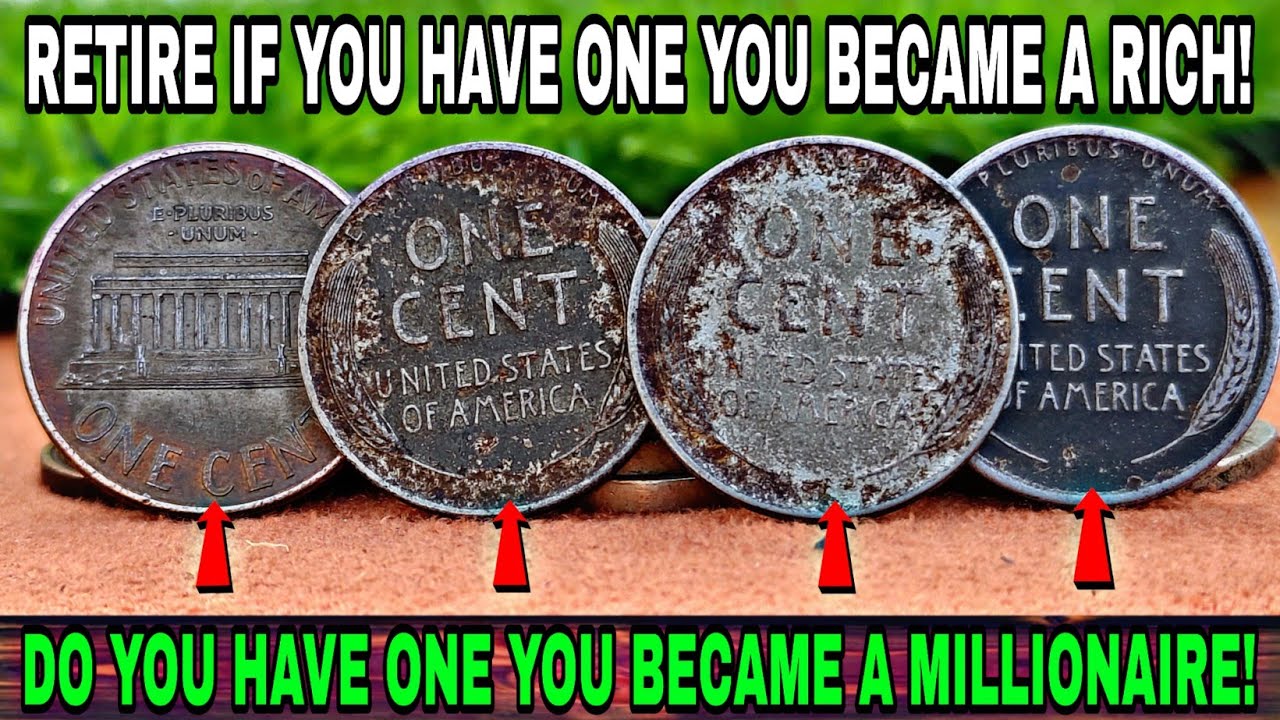 Million-Dollar Coin Hunt Top4 Lincoln Memorial &1943 Steel Wheat Pennies Worth Big Money in dollars!