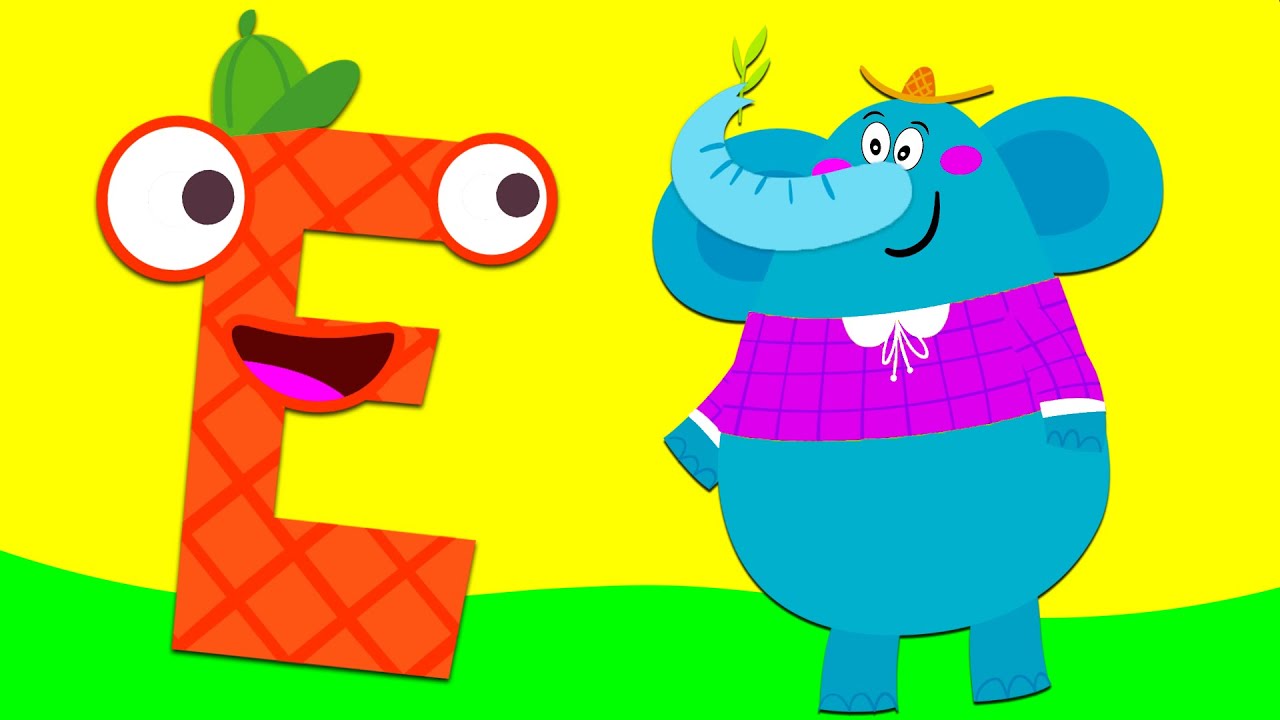 E for Elephant   Alphabet Phonics   Learn to Read Letter Sounds with Animals