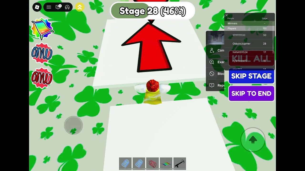 Completing St Patrick's Obby by Banana Studios Seasonal stages 0 to 60
