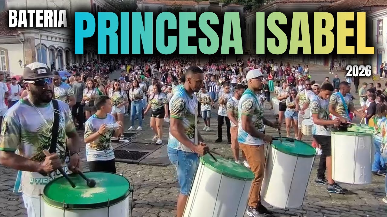 BATERIA DA PRINCESA ISABEL NO PRÉ CARNAVAL DE OURO PRETO MG 2026