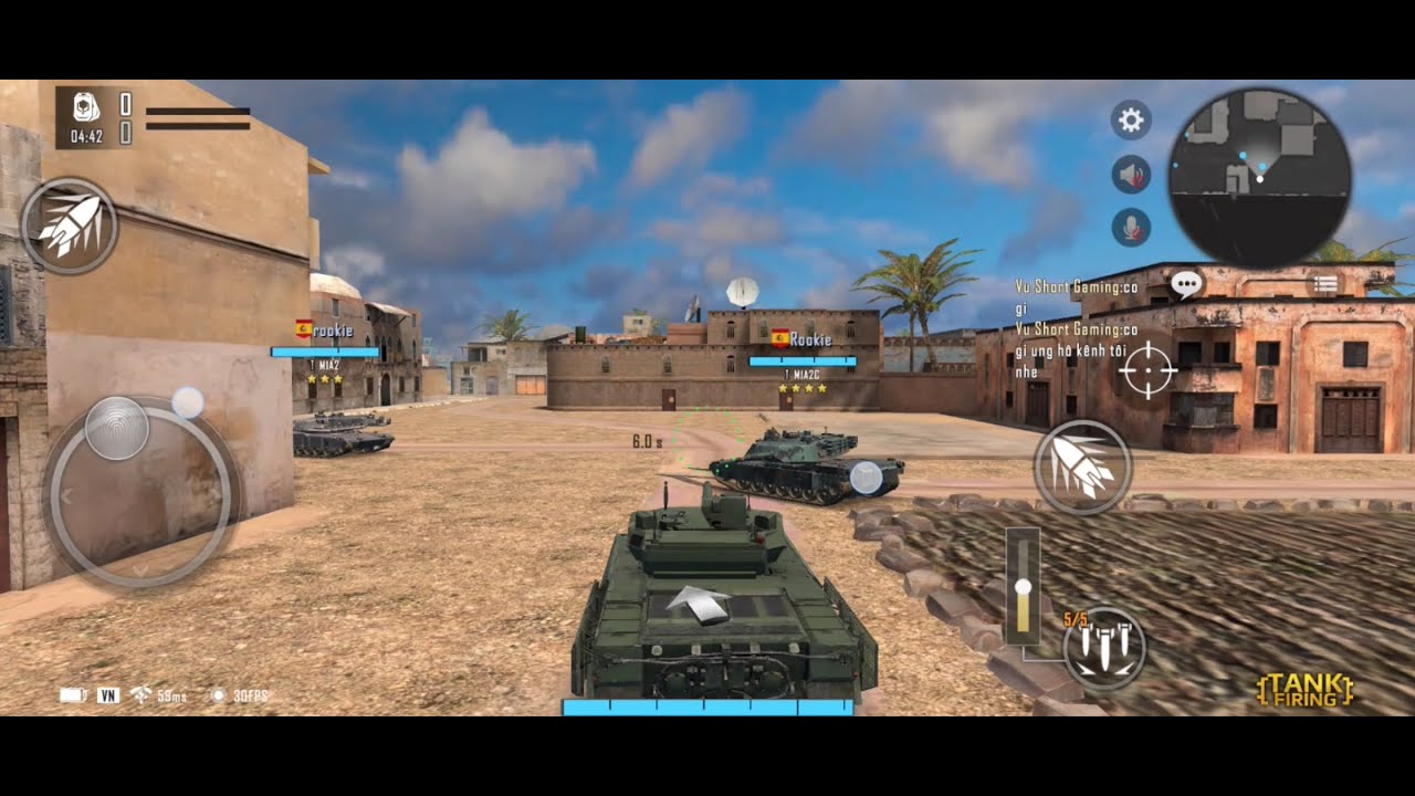 {Tank Firing}:Chiến đấu cùng đồng đội trong quân đoàn♥️♥️#youtube # Trọng Phát # Rookie