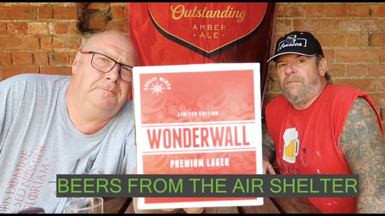 Beers From The AIr Raid Shelter. Wonderwall Premium Lager.