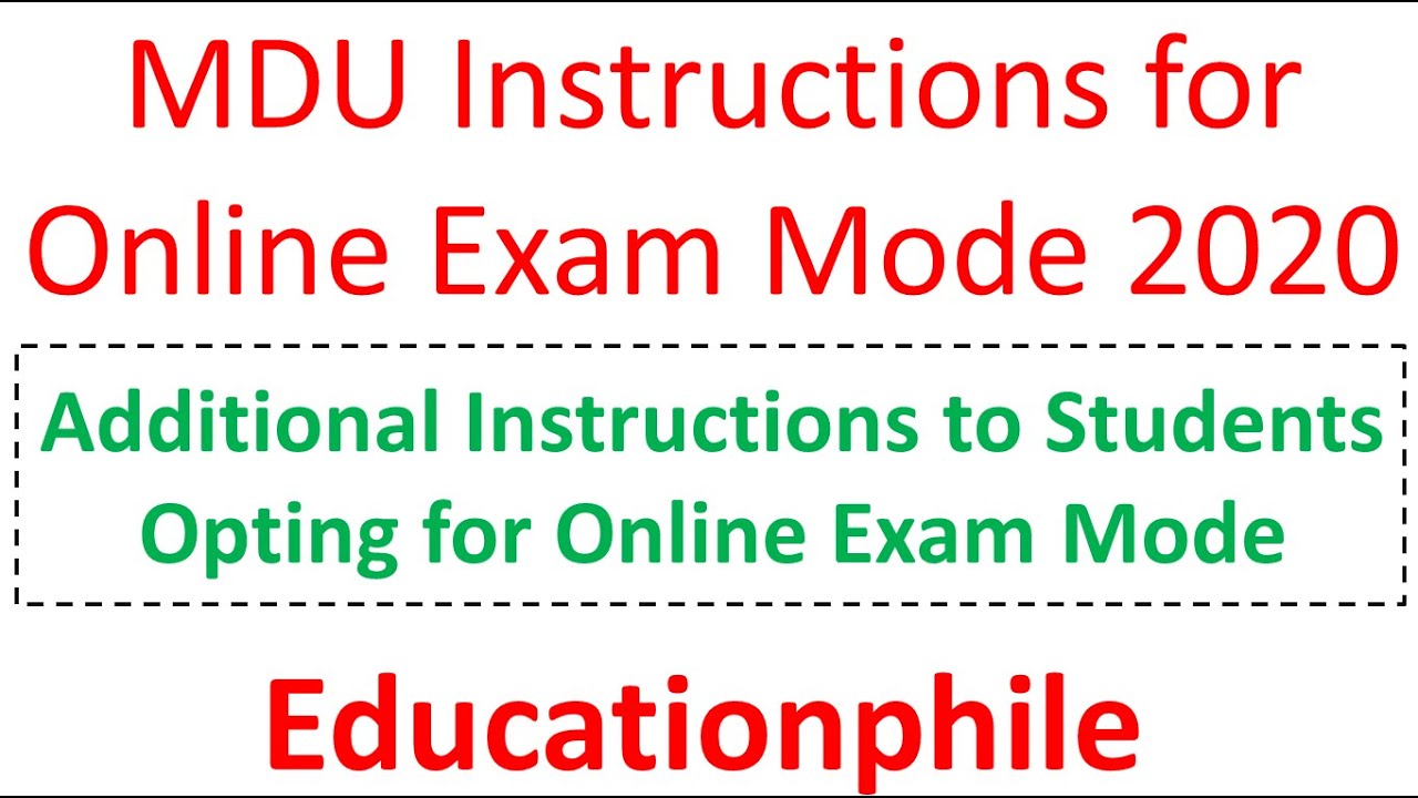 MDU Exam News Today |latest MDU News| Educationphile