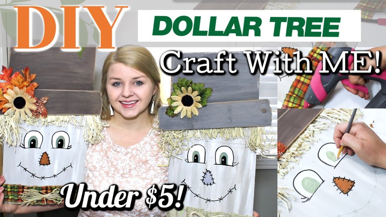 DIY Dollar Tree Scarecrow | FALL Decor DIY 2019 | FALL CRAFTING | Krafts by Katelyn