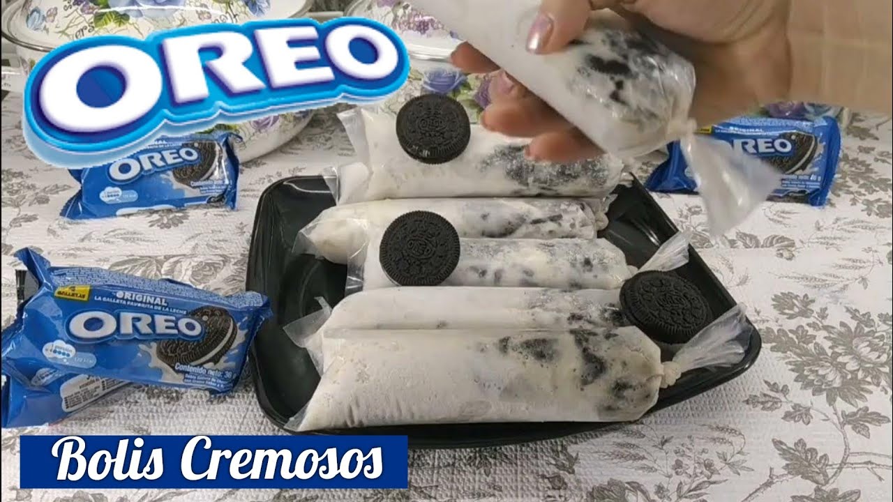 Bolis caseros cremosos de Oreo / Helado de oreo casero cremoso - Doblado a español latino