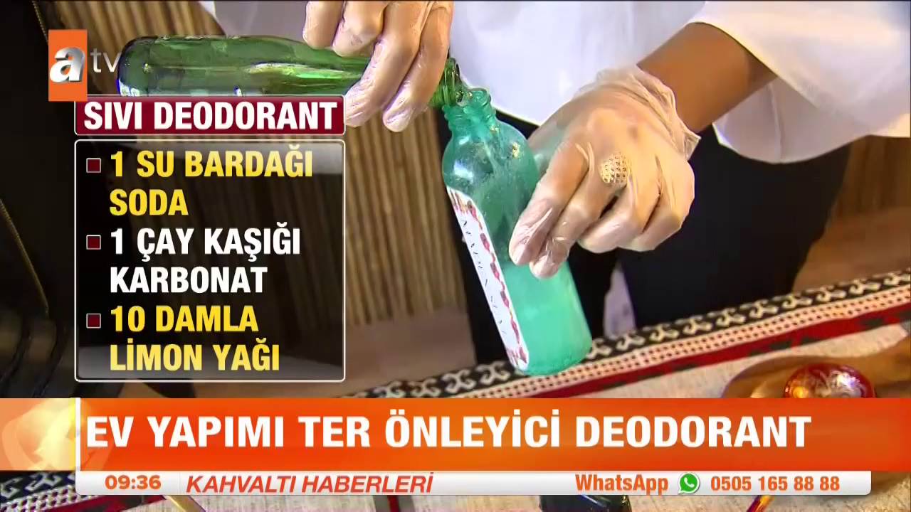 Ev yapımı ter önleyici deodorant - atv Kahvaltı Haberleri