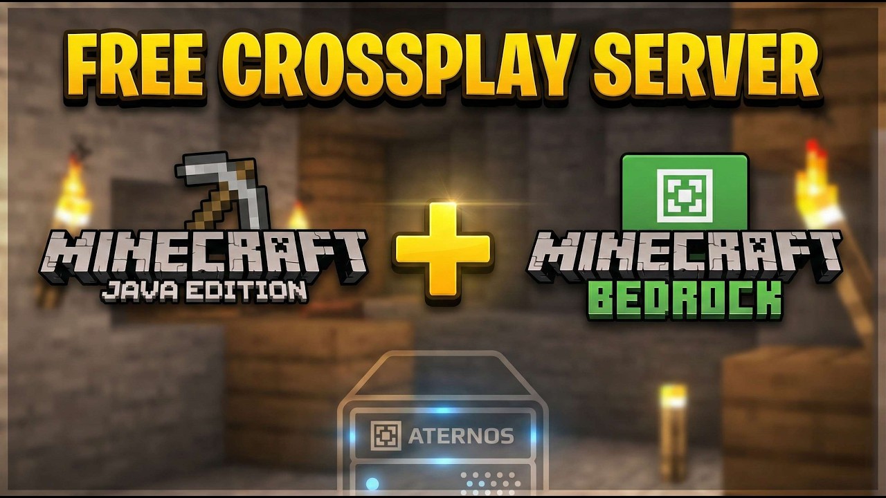 How to Make a FREE Java-Bedrock Crossplay Aternos Server (Any Version)
