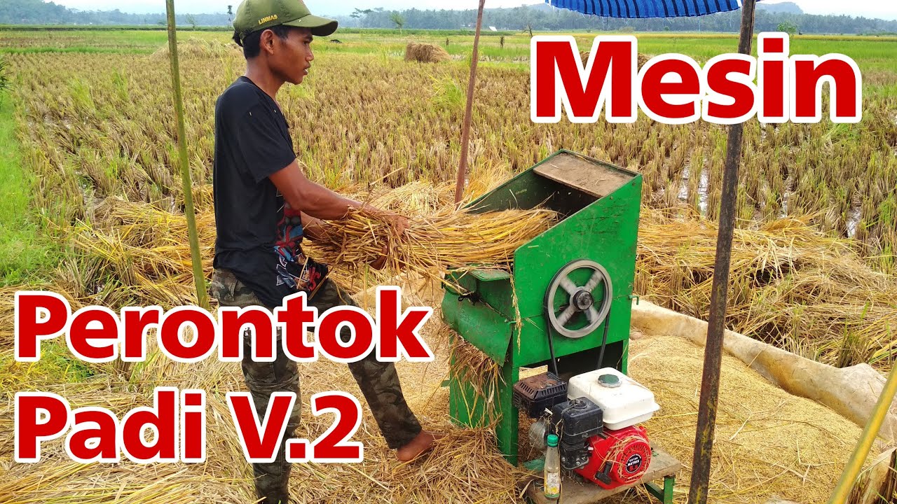 Mesin Perontok Padi V.2 Minimalis Karya Gunung Cilik