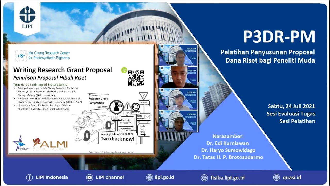 SOBAT KIMIA: Pelatihan Penyusunan Dana Riset bagi Peneliti Muda di Pusat Penelitian Fisika, LIPI
