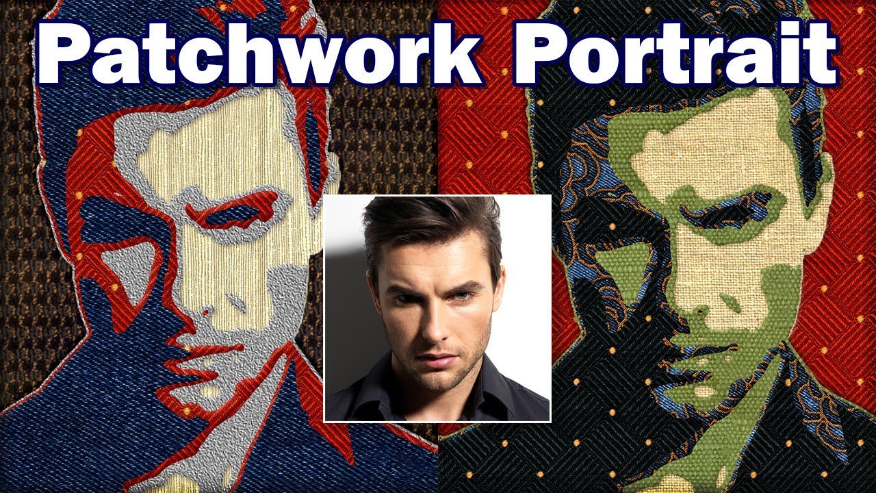 Photoshop Tutorial: How to Create a Fabric Patchwork Portrait of a Face from a Photo