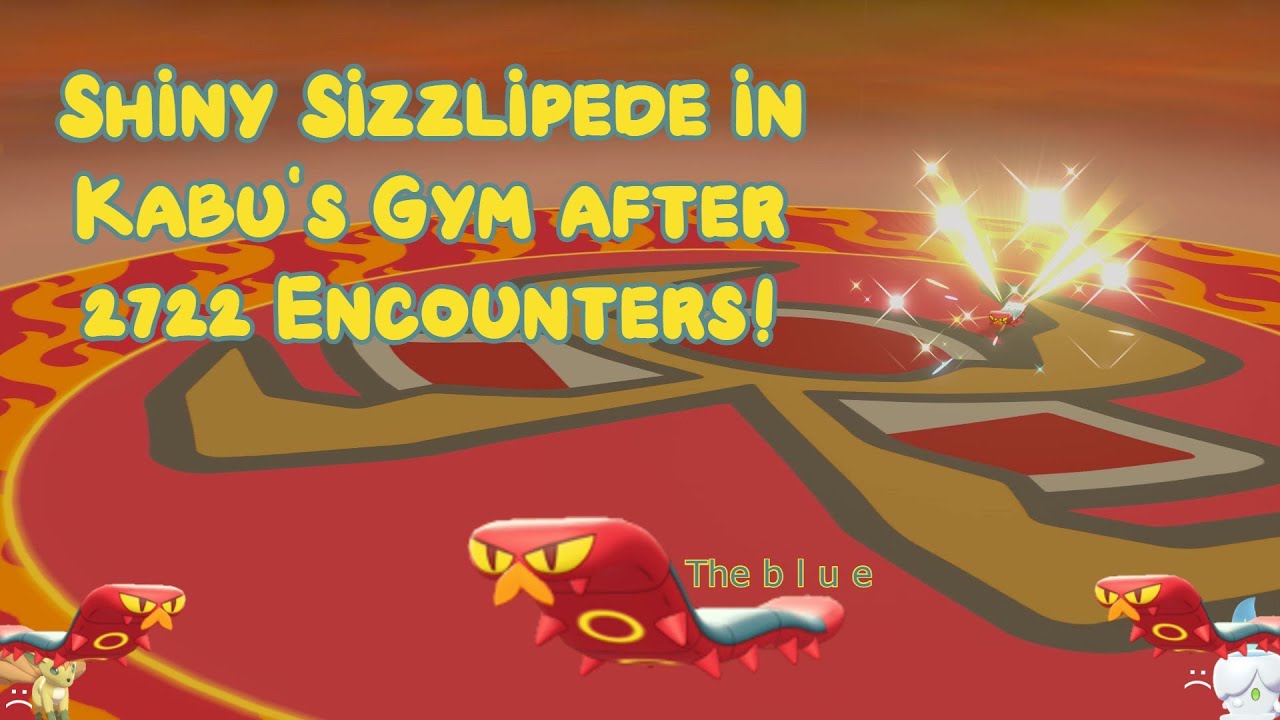 Live! Shiny Sizzlipede in Kabu's Gym after 2,722 Encounters! - Pokemon Shield (Badge Quest #3)