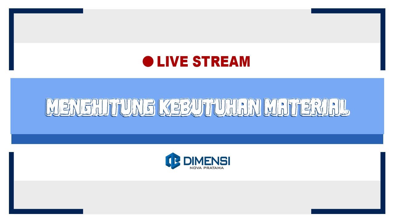 Live!!! Cara Menghitung Kebutuhan Bata Temanggung