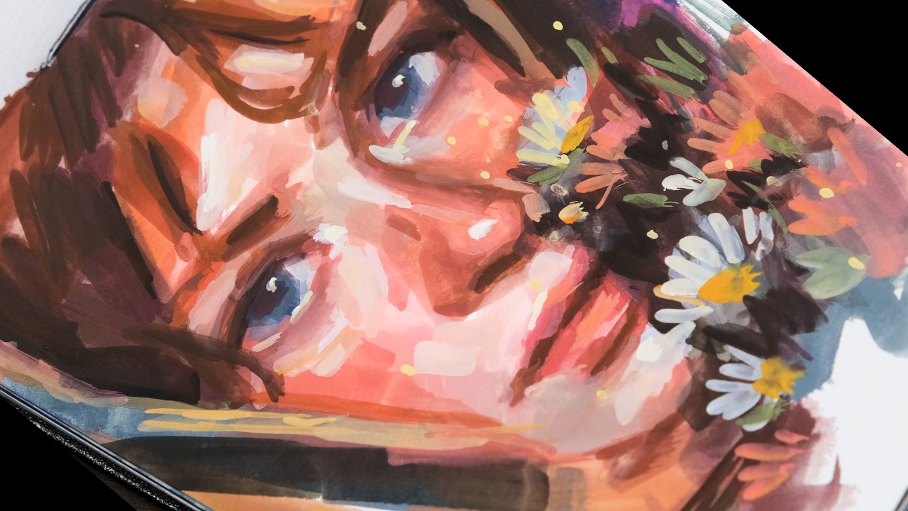Painting a Gouache Portrait in My Sketchbook