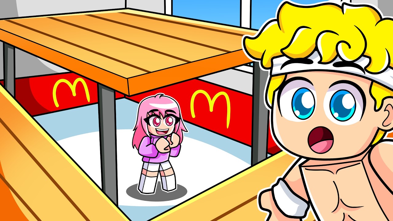 Construimos un MCDONALDS SECRETO en mi Casa en Roblox