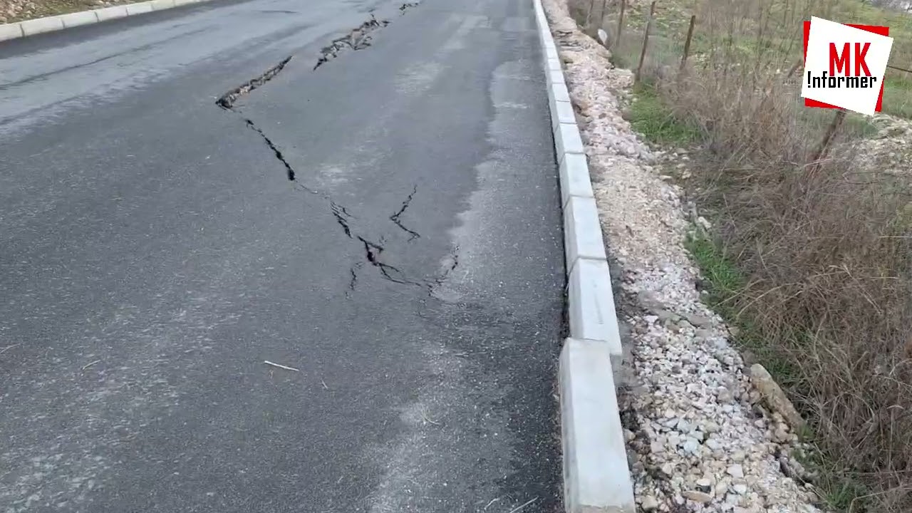 Само 5 месеци по реконструкцијата, улицата „Мариовска“ повторно се распука