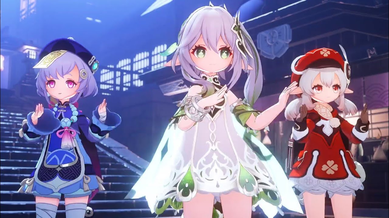 【Genshin MMD】Nahida/Klee/Qiqi 💗ぴこぴこ東京💗 Pico Pico Tokyo