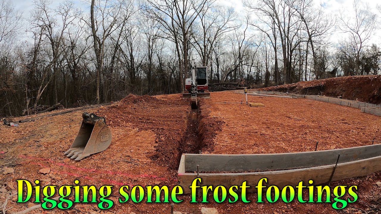Digging Two Frost Footings With The Takeuchi TB260