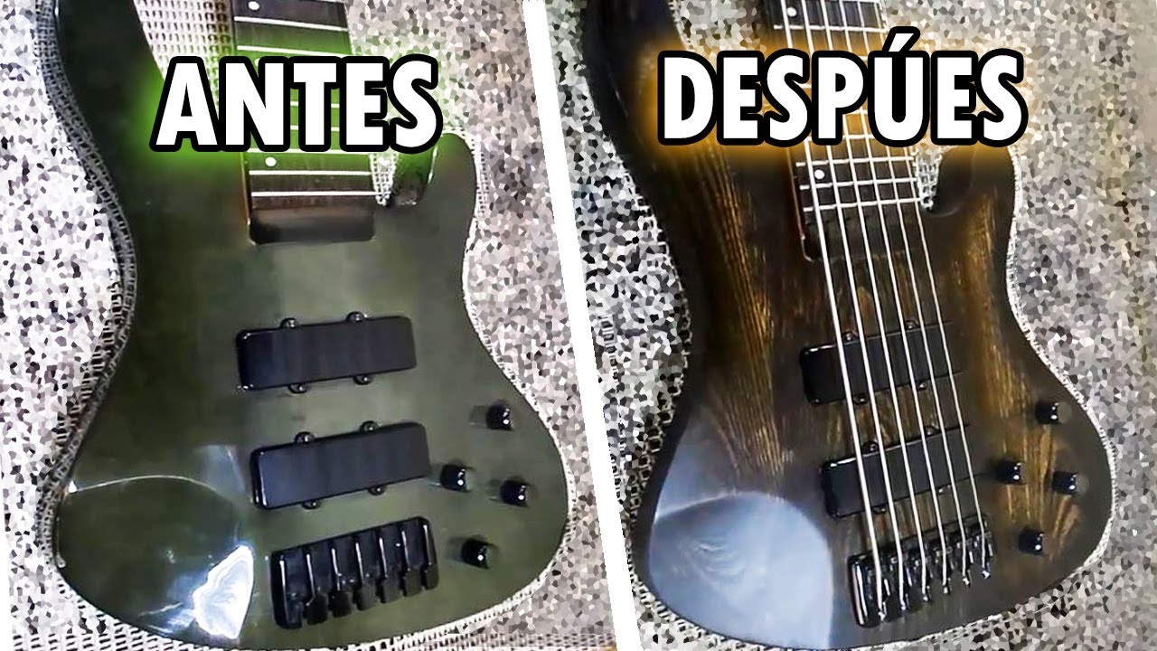 Como PINTAR BAJO  ó GUITARRA ELÉCTRICA Paso a Paso con un Estilo Original - COMO QUITAR PINTURA