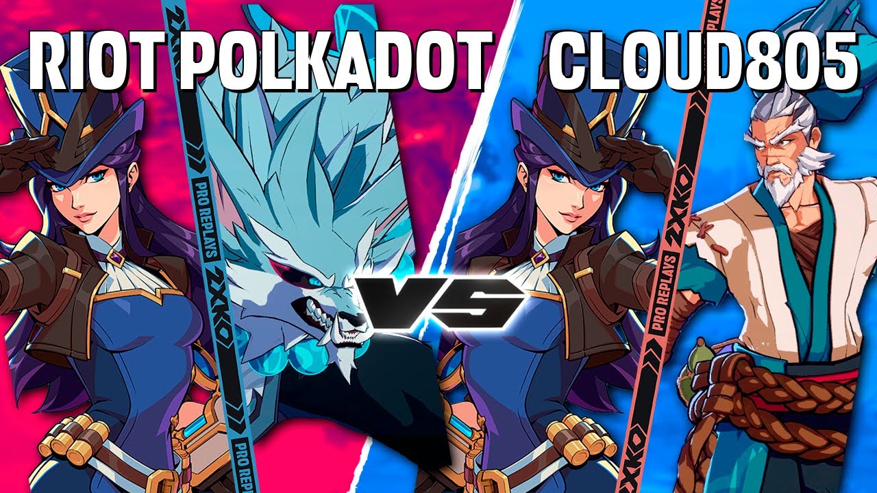 2XKO ▰ RIOT POLKADOT (Warwick-Caitlyn) vs CLOUD805 (Caitlyn-Yasuo) ▰ 2XKO Pro level replays