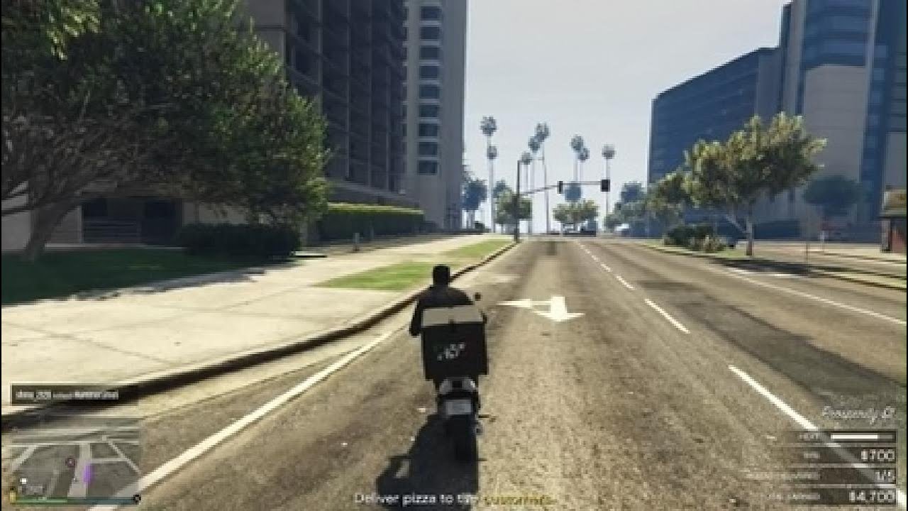 Grand Theft Auto V Pizza Mission.Online. oh, so Motorcycle.Fly.