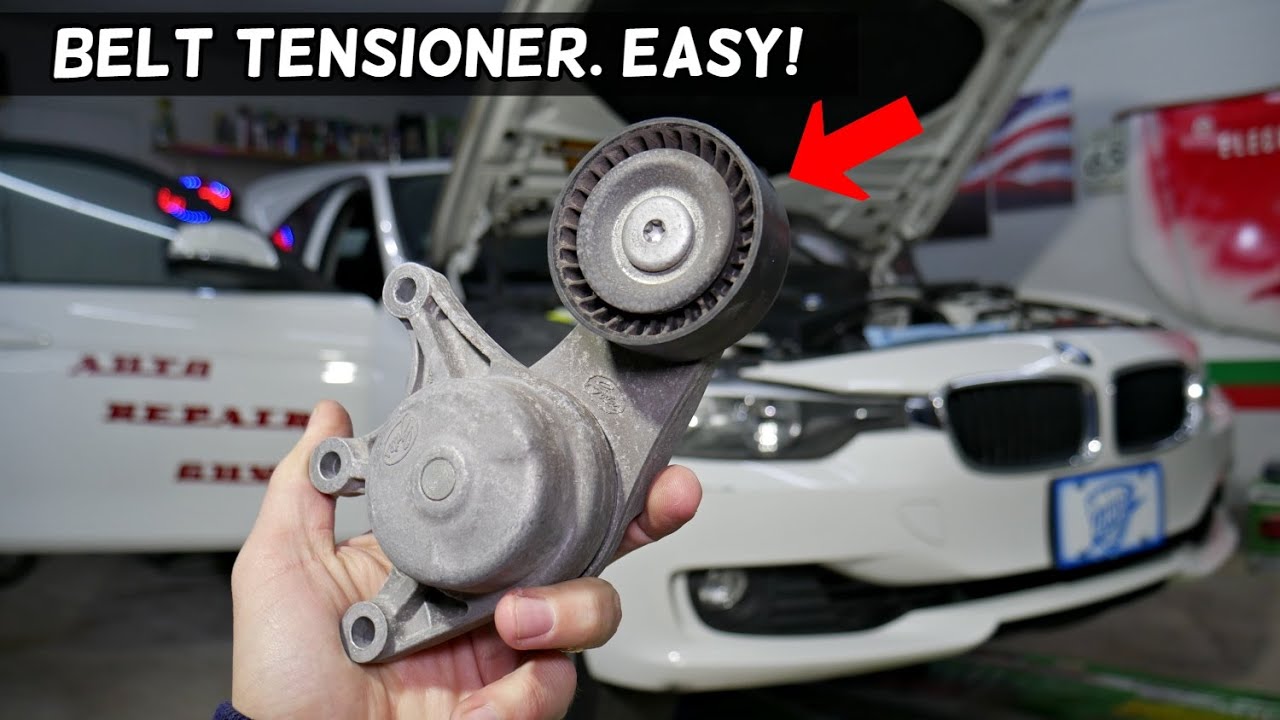 BMW SERPENTINE BELT TENSIONER REMOVAL REPLACEMENT BMW F30 F31 F34 316i 318i 320i 328i 330i 335i 340i
