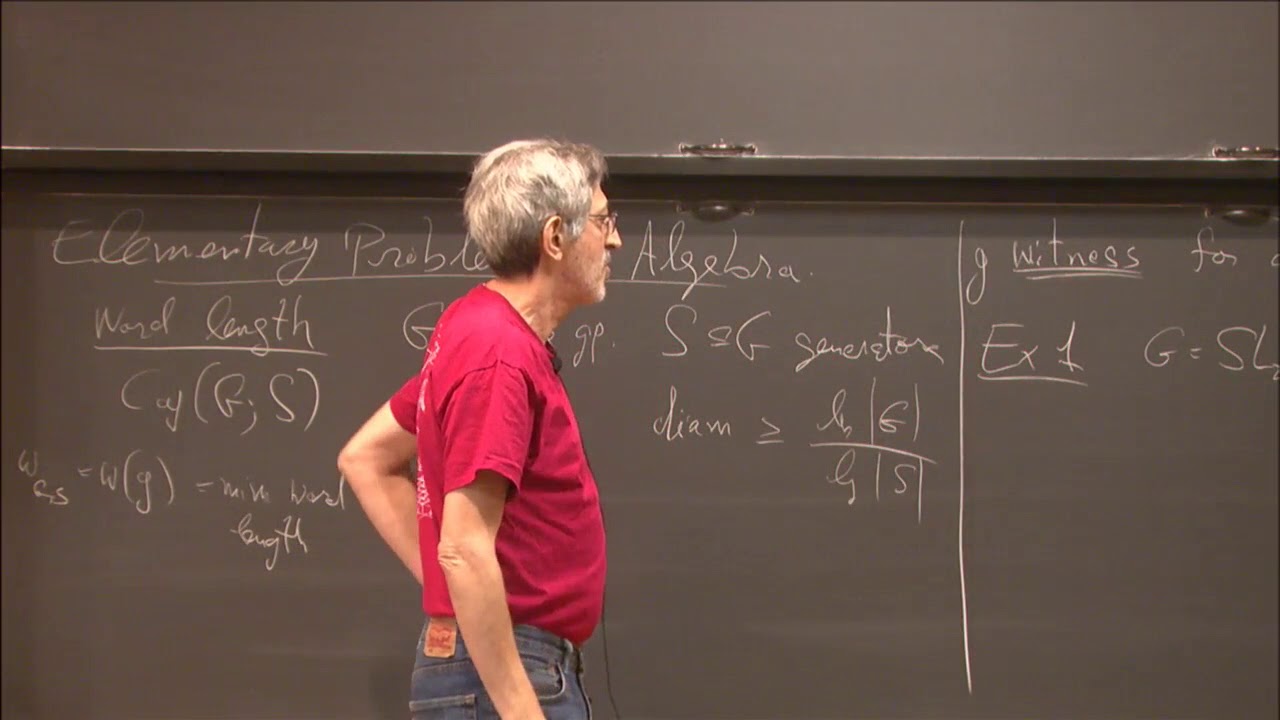 Elementary open problems in Algebra (with consequences in computational complexity) - Avi Wigderson