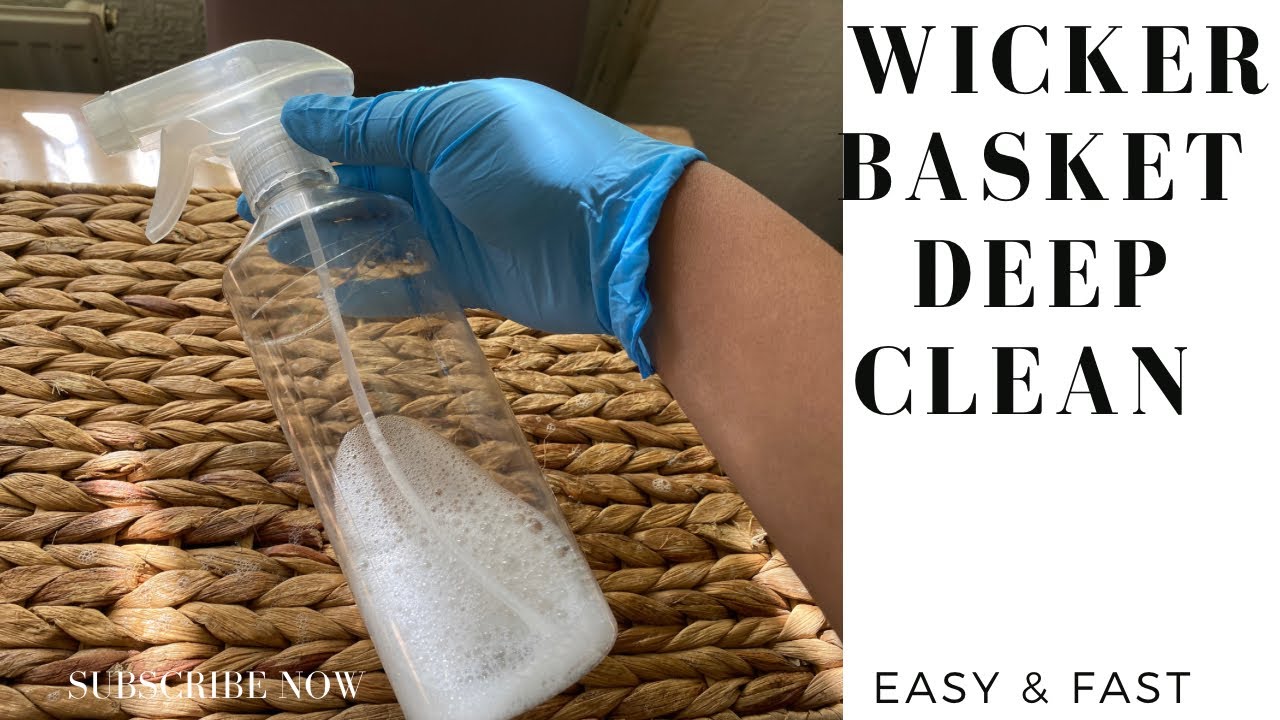 HOW TO REMOVE MOULD FROM WICKER BASKETS | HOW TO CLEAN WICKER  BASKETS