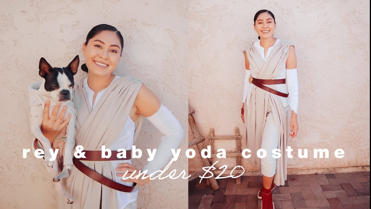 DIY Rey & Baby Yoda Costume Tutorial for Under $20 | Star Wars