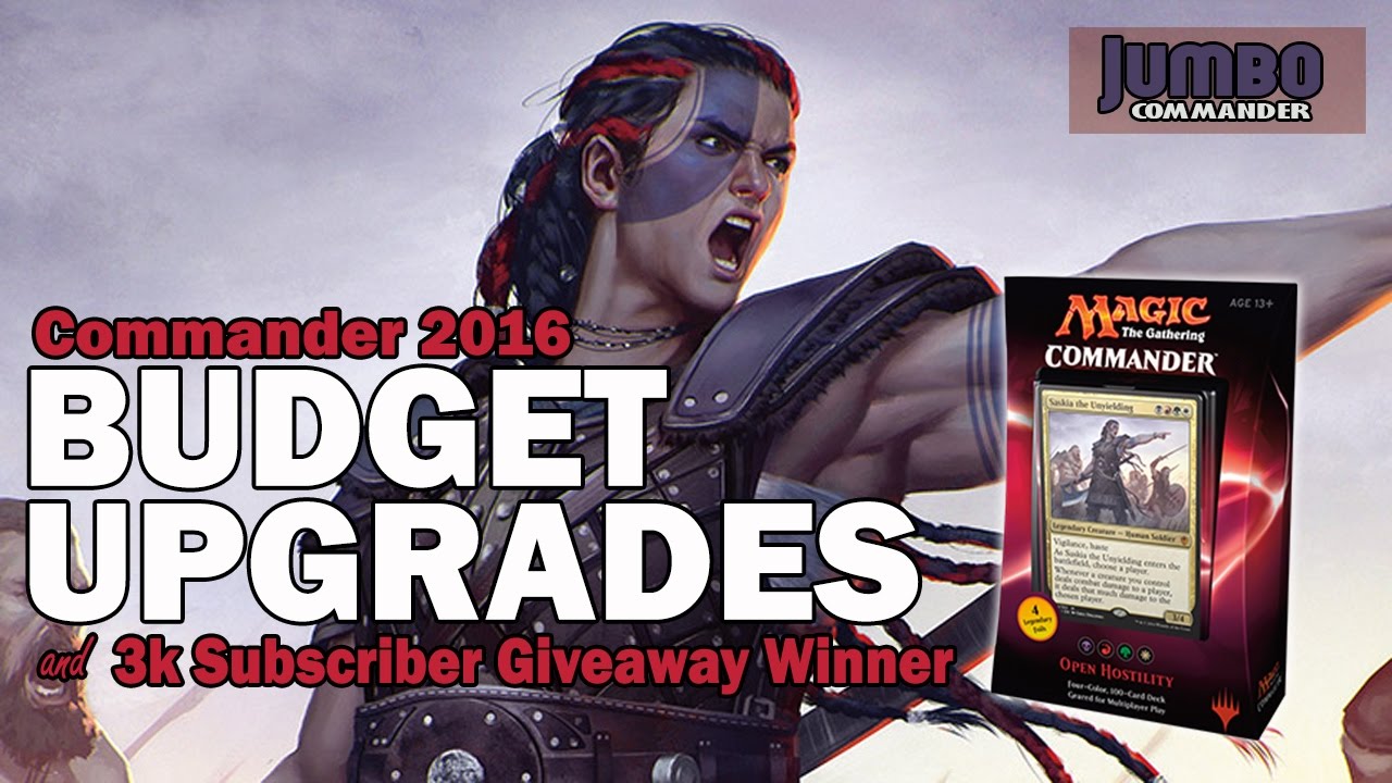 Saskia Commander 2016 Budget Upgrades + 3k Giveaway Winner