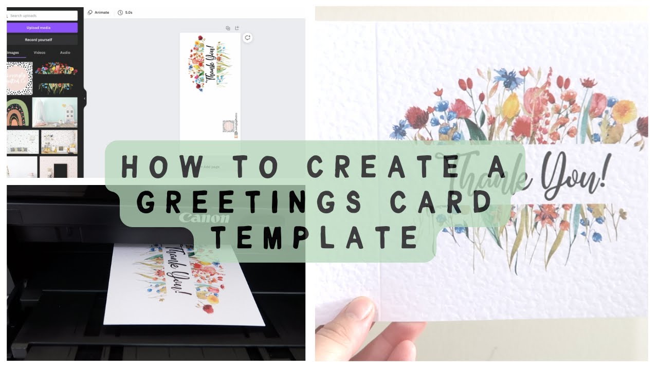 How to make a greetings card template in Canva | How to make greetings cards to sell on Etsy Pt.2