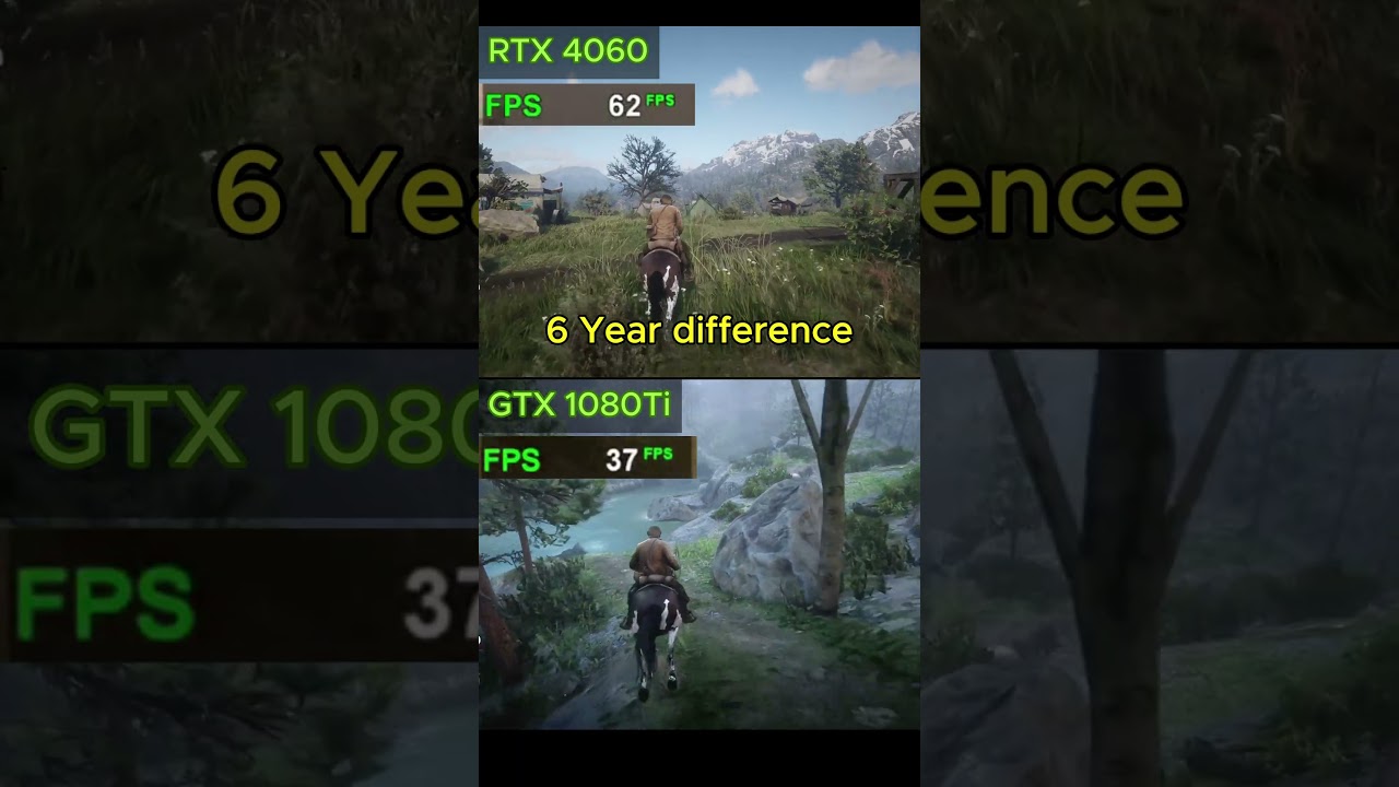 RTX 4060 Vs GTX 1080Ti  #rdr2 #gtx #rtx4060 #gaming