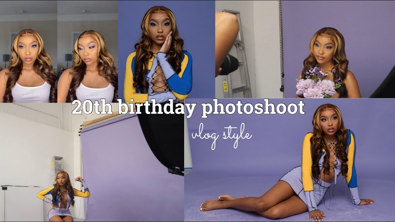GRWM my 20th bday photoshoot (makeup, outfits, + hair) | bts footage included vlog