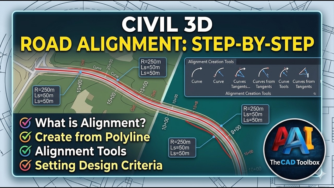 Create Road Alignment in Civil 3D | Road Alignment Creation Explained #civil3d
