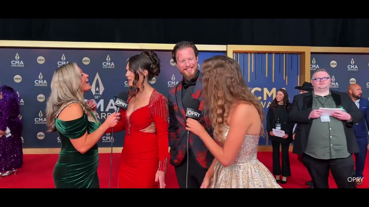 Austin & Amberly Brown Interview on 2024 CMA Red Carpet! (Great Quality!)