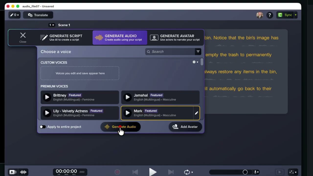 TechSmith Audiate Tutorial: AI Voiceover Replacement, Translation, and Avatars