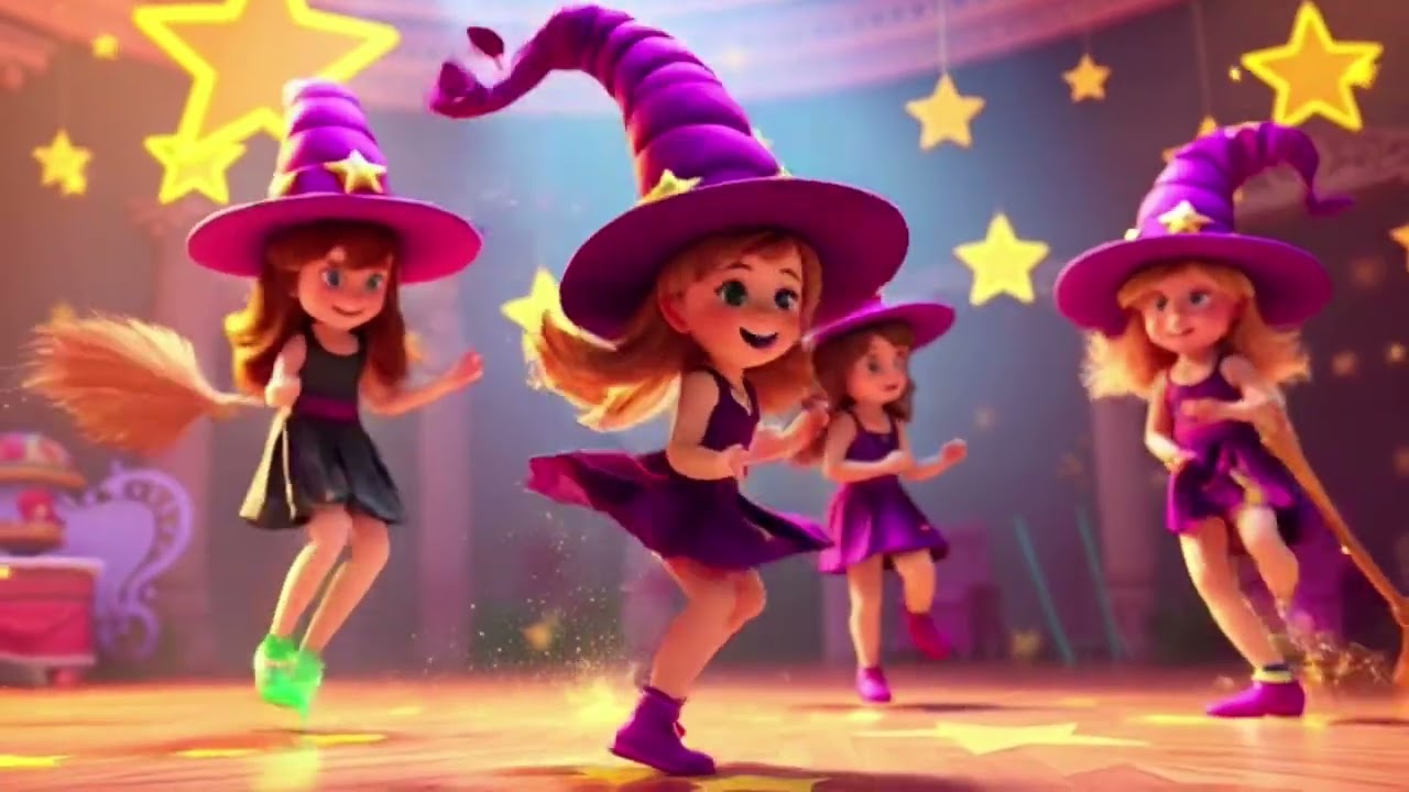 Witch Hat Hop 🧙‍♀️🎩 | K-Pop Halloween Song for Kids | Magical Dance & Bounce Party!
