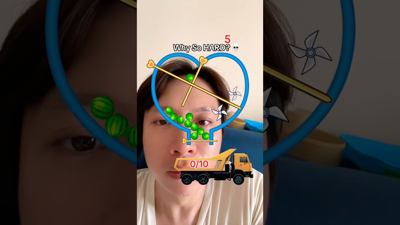 Watermelon Pin Game Challenge! 🥶 #games #animated #pingame #watermelongame #trending #shorts #hard
