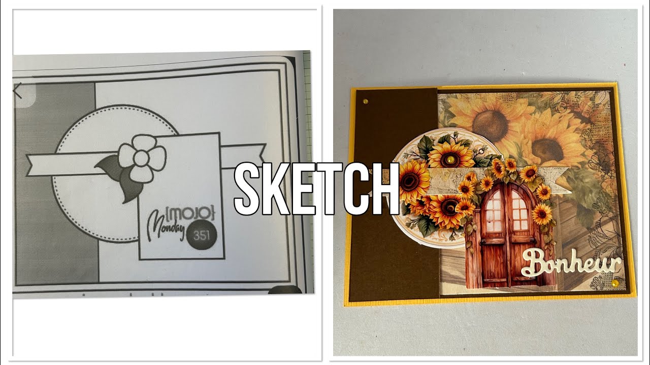 DEFI carte sketch avec créa melan #scrapbooking 