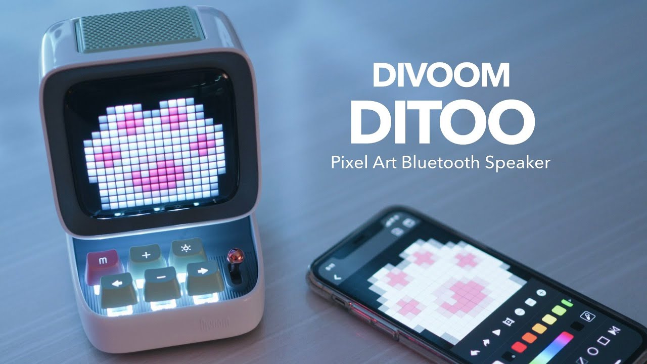Divoom Ditoo Pixel Art Bluetooth Speaker Unboxing and Sound Test