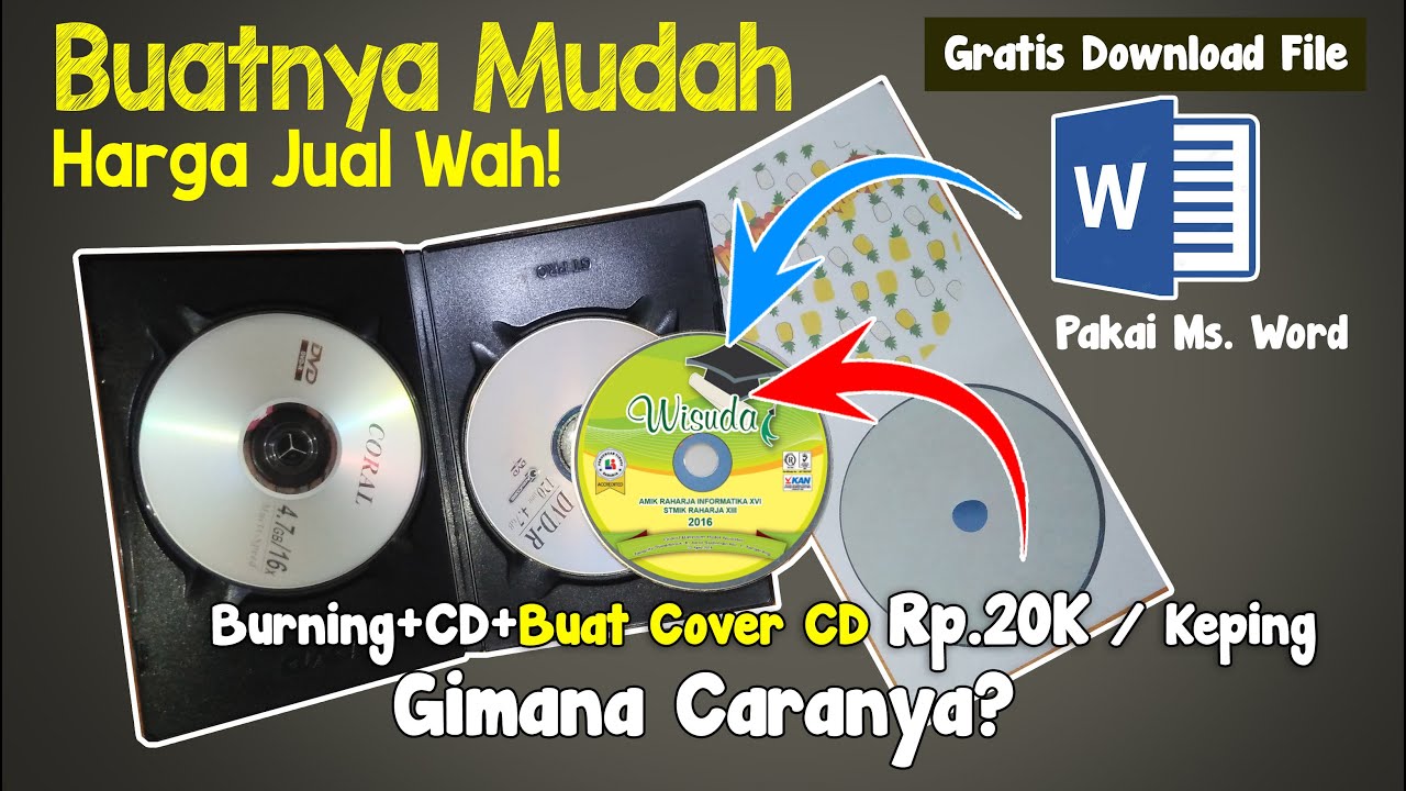 Mudah Banget ! Cara Cetak Stiker Label Cover CD/DVD Rapih Hanya pakai Ms.Word | Usaha dekat Kampus