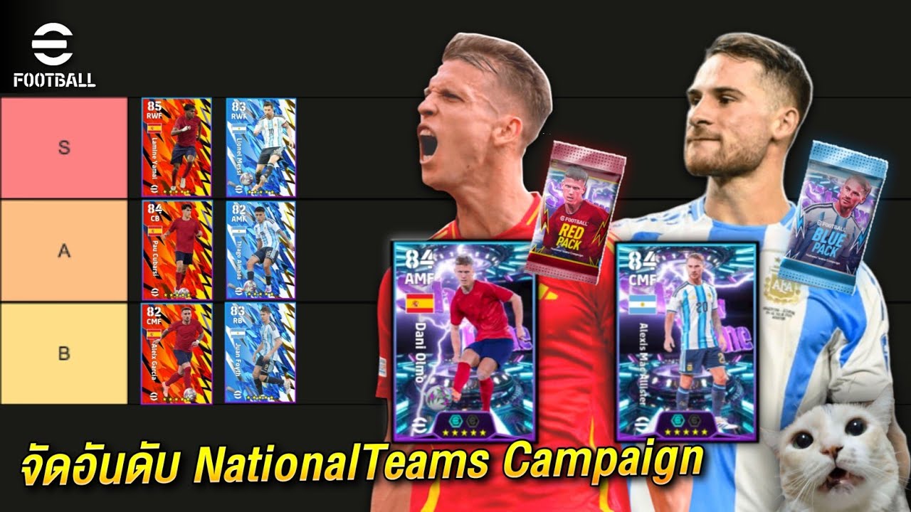จัดอันดับนักเตะแพ็คNational Teams Campaign 12/03/2026 | eFootball2026