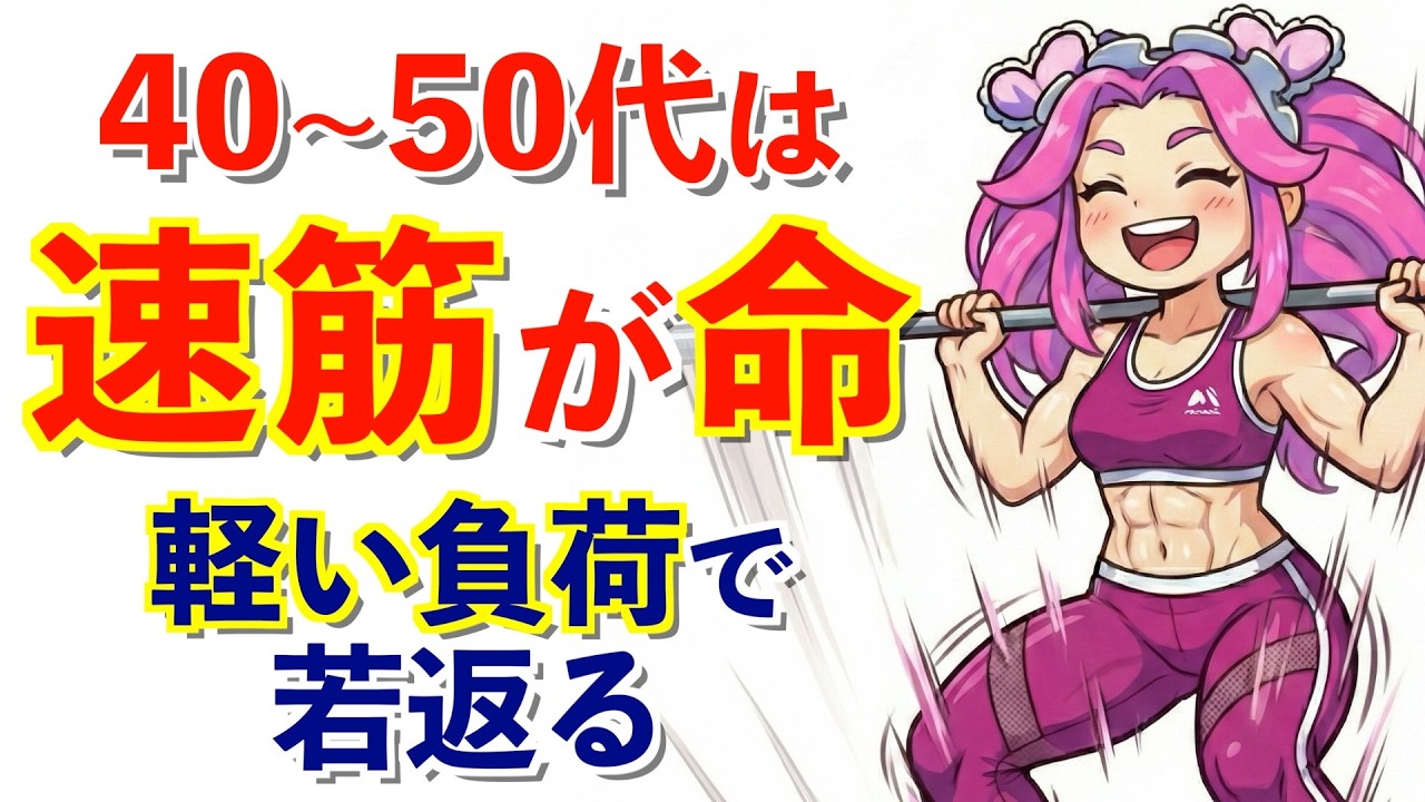 【40代〜50代】筋トレは「重さ」より「速さ」！科学的に正しい若返りトレーニング