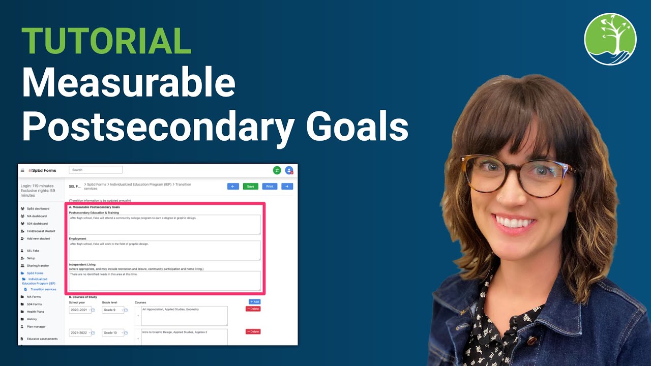 Measurable Postsecondary Goals (SpEd Tutorial)
