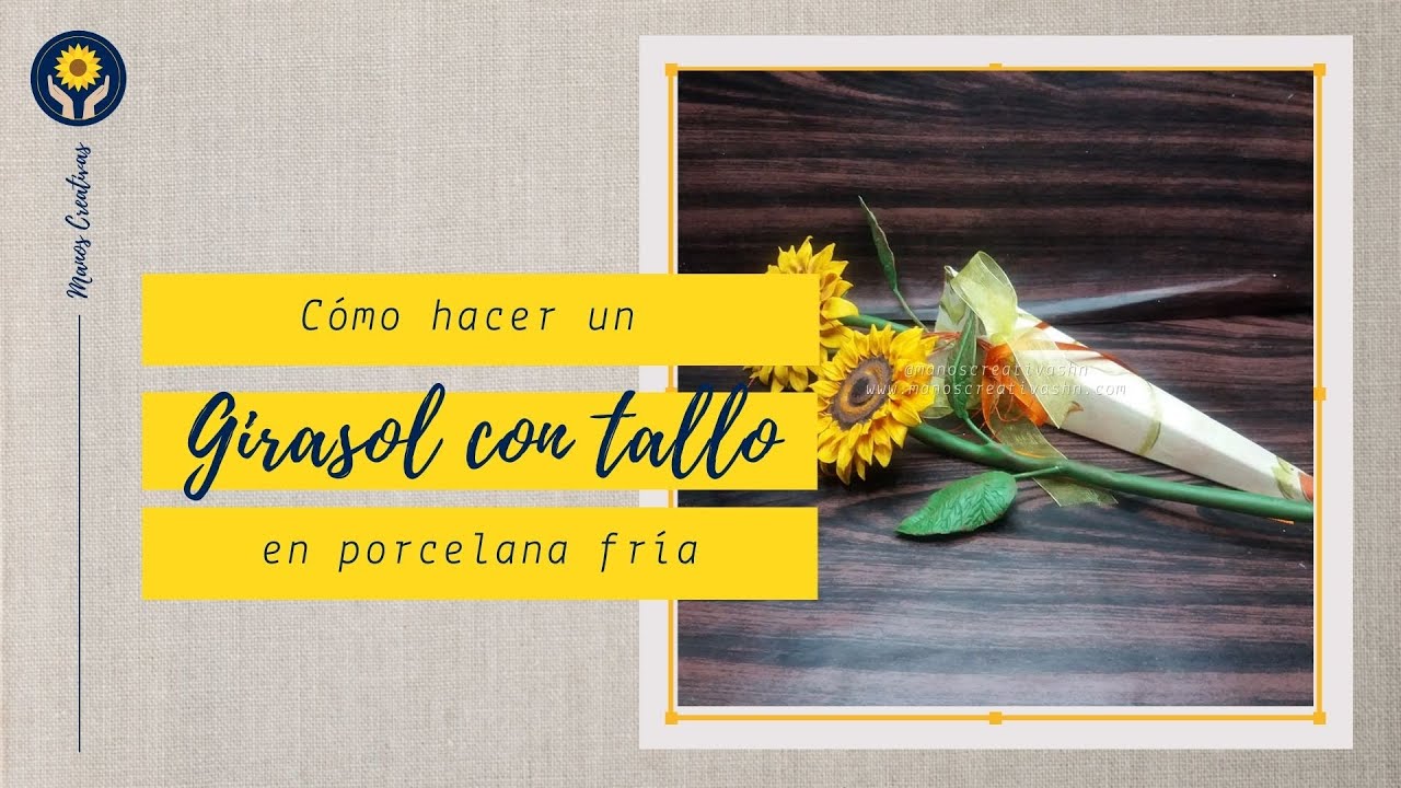 Cómo hacer un girasol en tallo  | Escuela Manos Creativas
